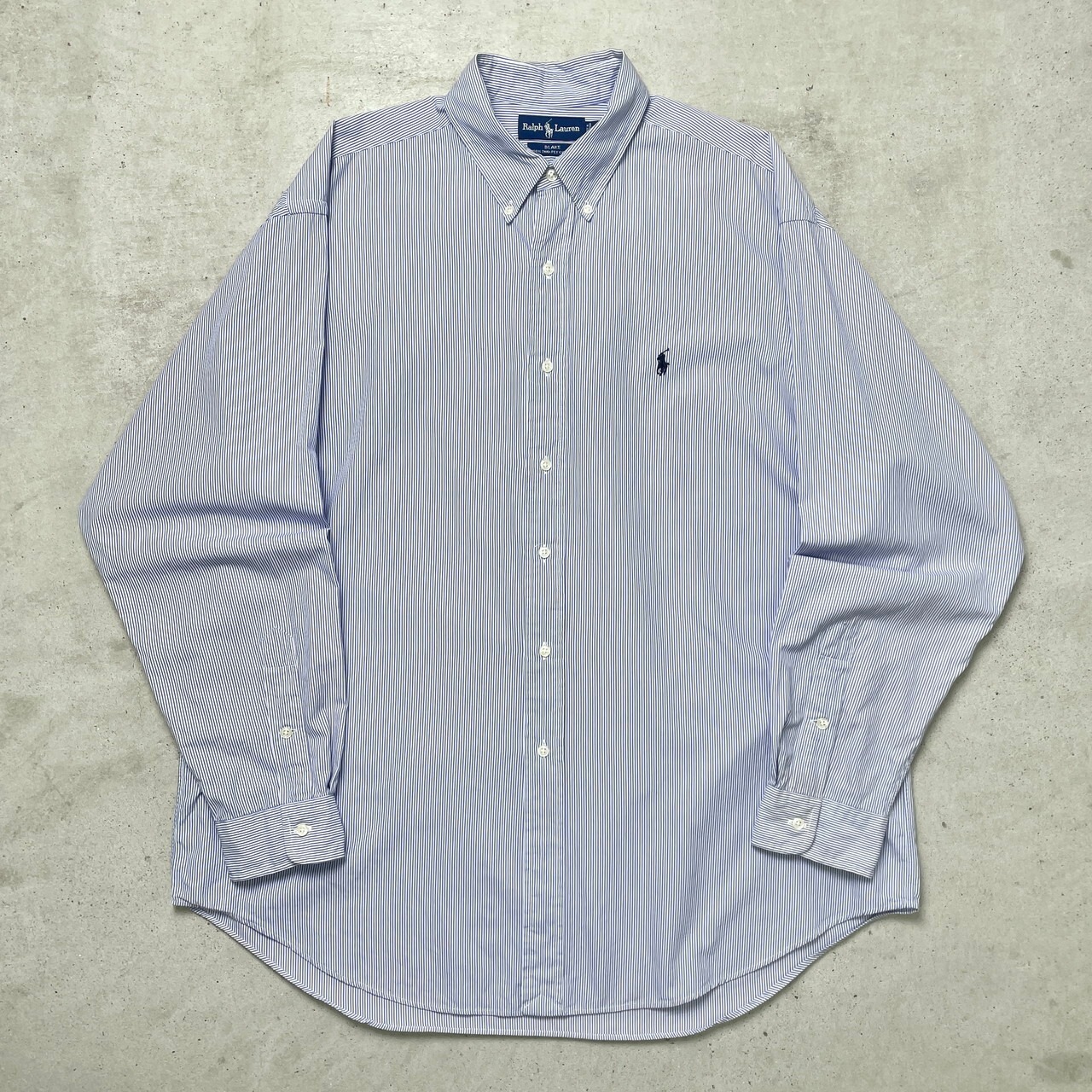 90年代 Ralph Lauren ラルフローレン BLAKE ストライプ コットンシャツ 