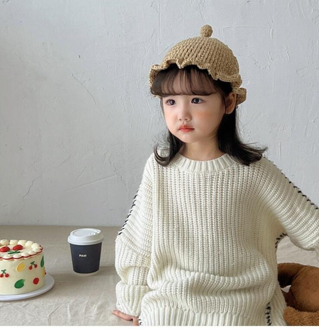 ◎ 46 - 50cm ◎ 秋冬アイテム 韓国風 キッズ ベビー どんぐり帽子 