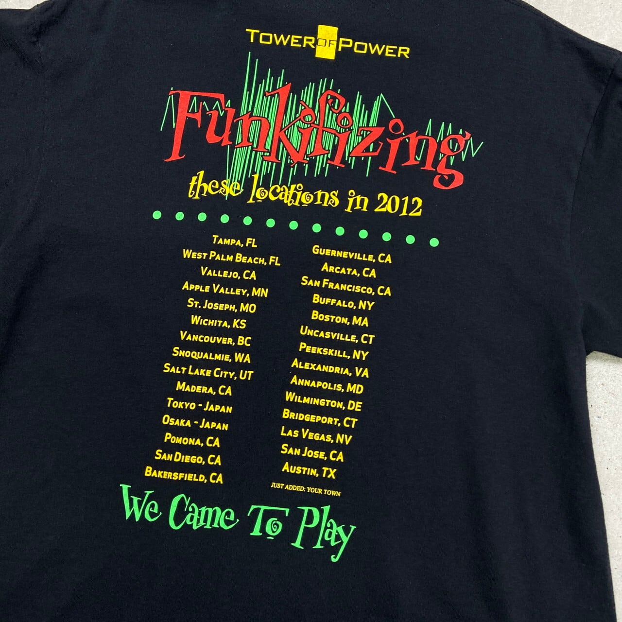 TOWER OF POWER バンドTシャツ バンT ツアーT メンズXL 古着 黒【T