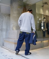 【#Re:room】BIG LOGO W JACQUARD CREW KNIT［REK130］