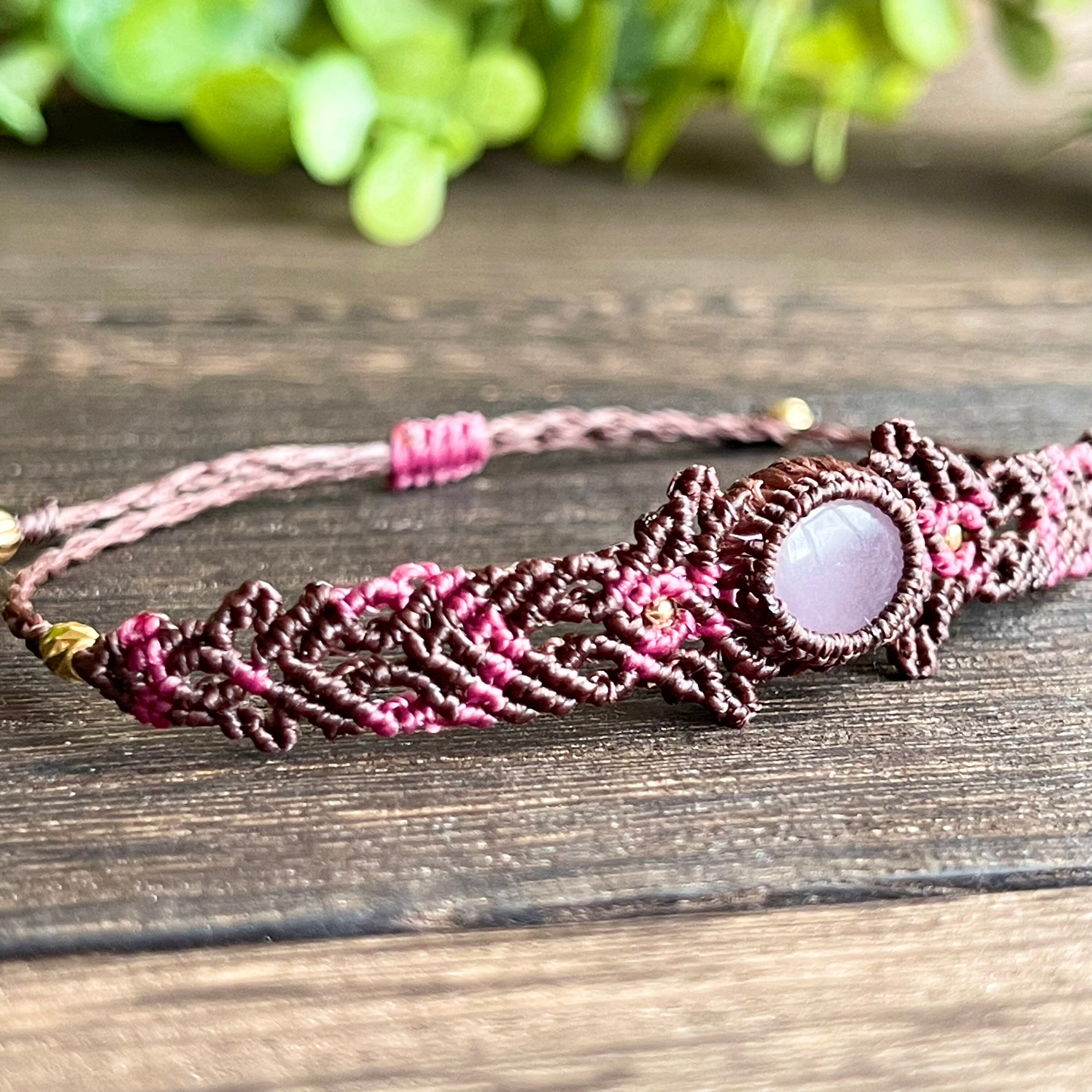 クンツァイト（マクラメブレスレット/天然石アクセサリー） | UrasiSa