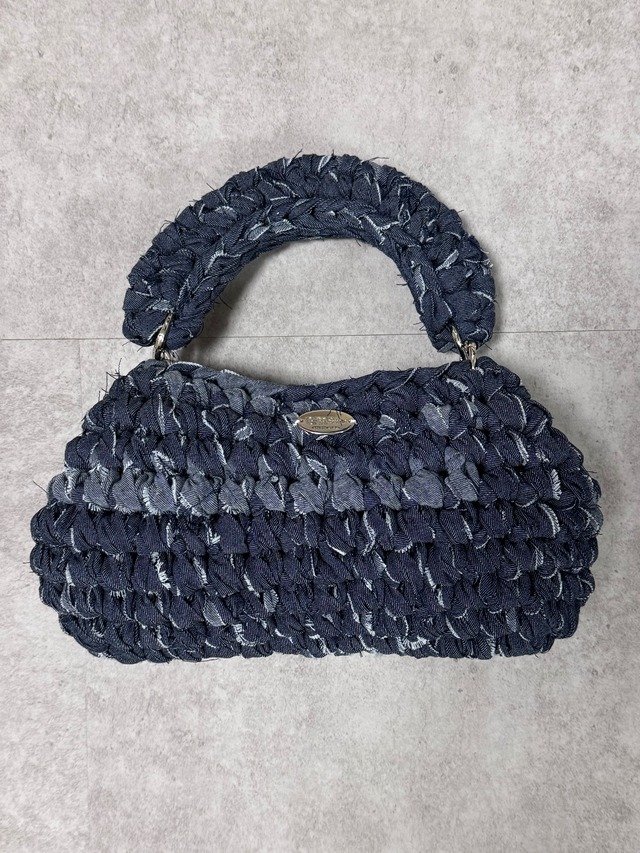 《1点もの》angle denim bag /medium blue