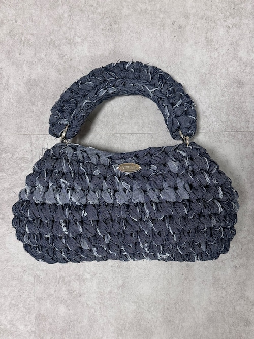《1点もの》angle denim bag /midnight blue 《1点もの》angle denim bag /midnight blue
