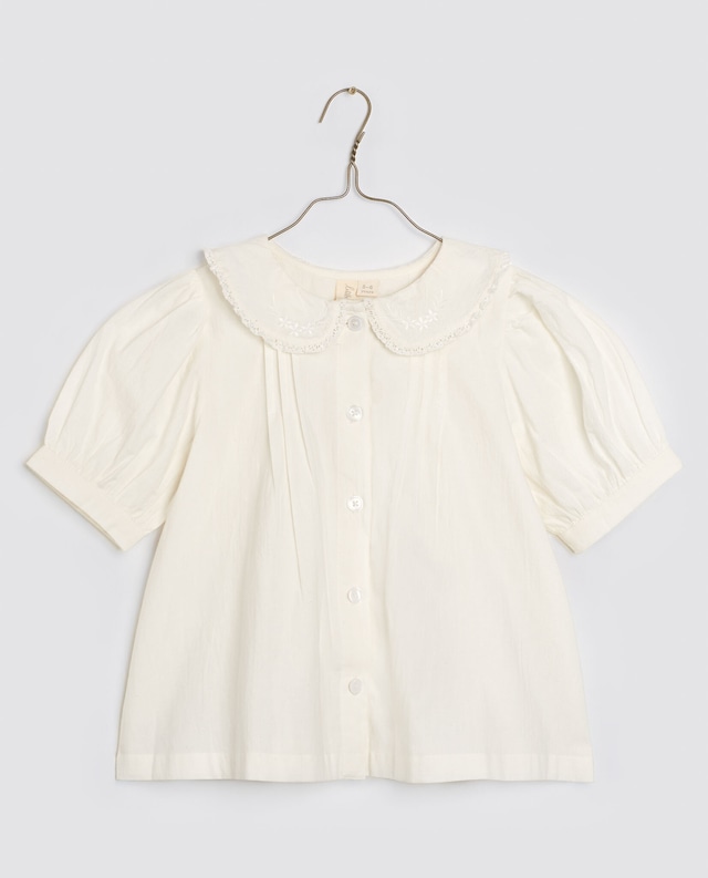 Little cotton clothes/Organic Gabriella Blouse - Off-white