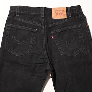 極美品 34×32 Levi’s 505 USA 01年 サルファーブラックデニムパンツ リーバイス