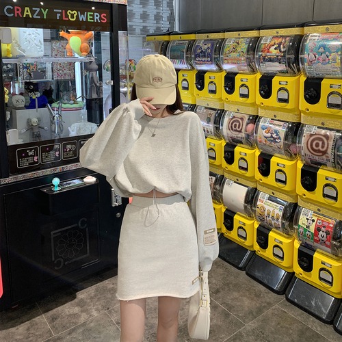 スカート スプリングオータム薄手カジュアル 春物 秋物 HUCHUJING7122854078