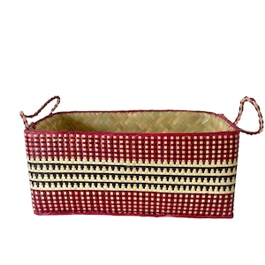 Rectangular colourful basket M 持ち手付 w29cm×16.5cm×h13cm