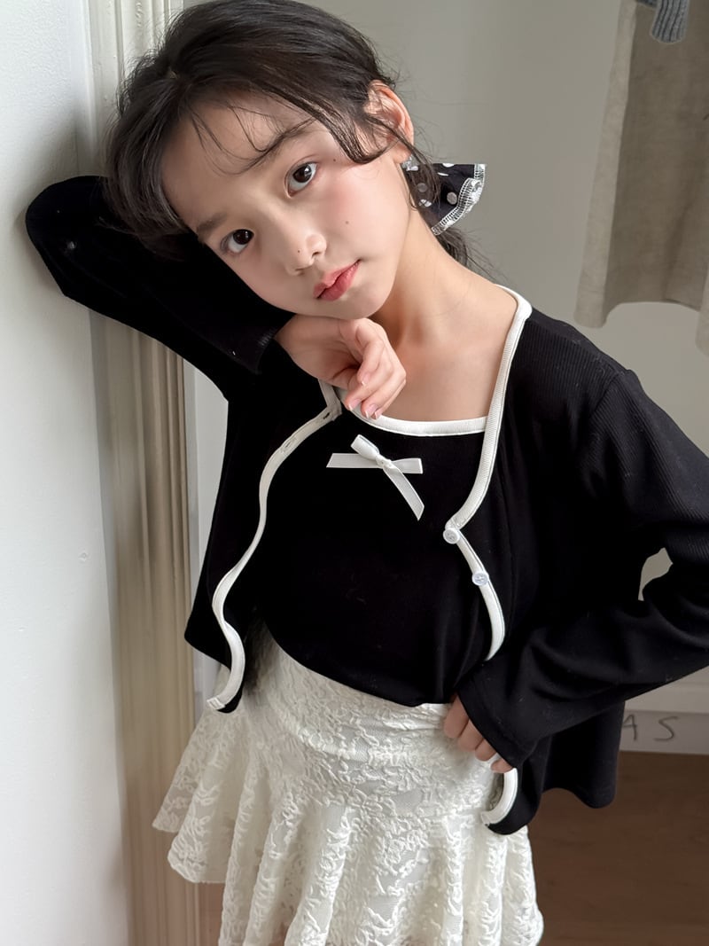 リボンキャミ×カーディガンセット