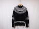 Men’s BATONER” MOHAIR NORDIC CREW NECK BLACK”