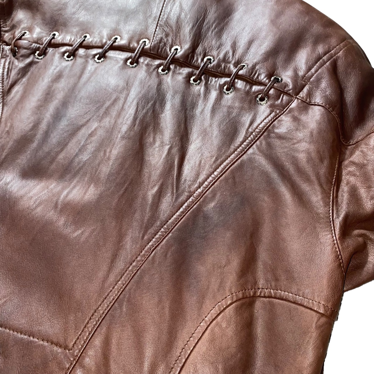 vintage 1990’s MARITHE FRANCOIS GIRBAUD leather blouson