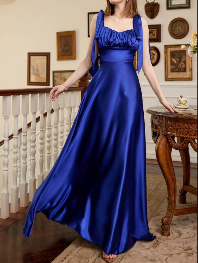 送料無料 未使用 発表会 演奏会 結婚式 つるつる光沢 サテン ロング丈