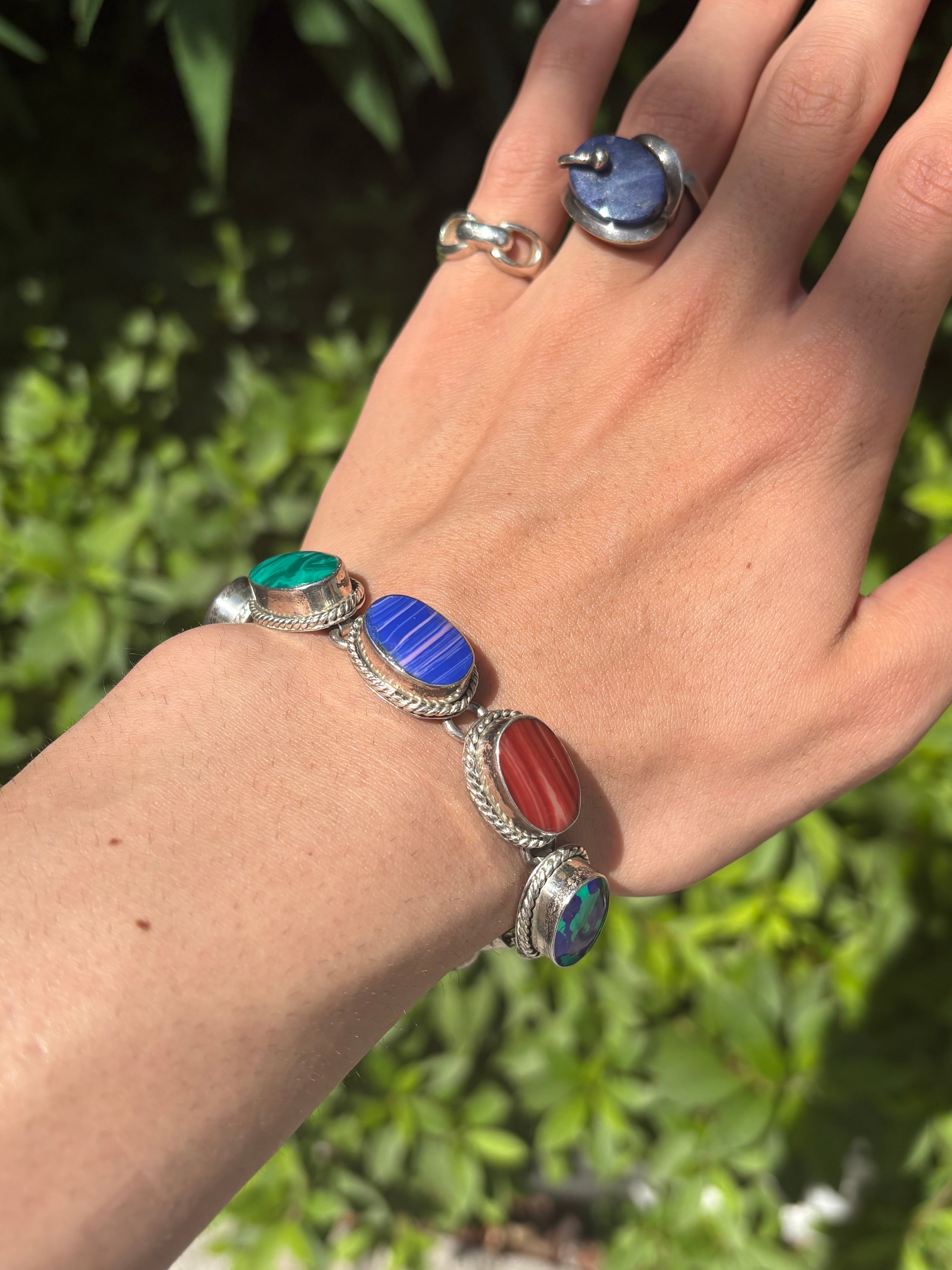 Multi Gemstones Bracelet -Mexico- | Tender Records
