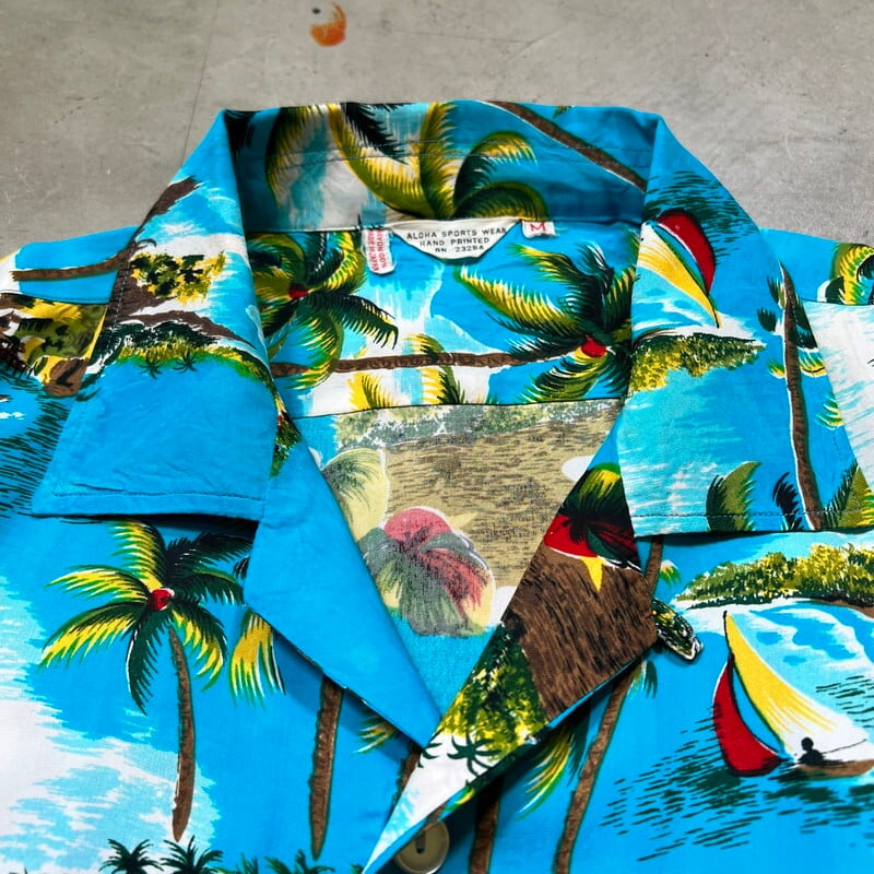 60's ALOHA SPORTS WEAR レーヨンハワイアンシャツ アロハシャツ 60's ALOHA SPORTS WEAR レーヨンハワイアンシャツ アロハシャツ