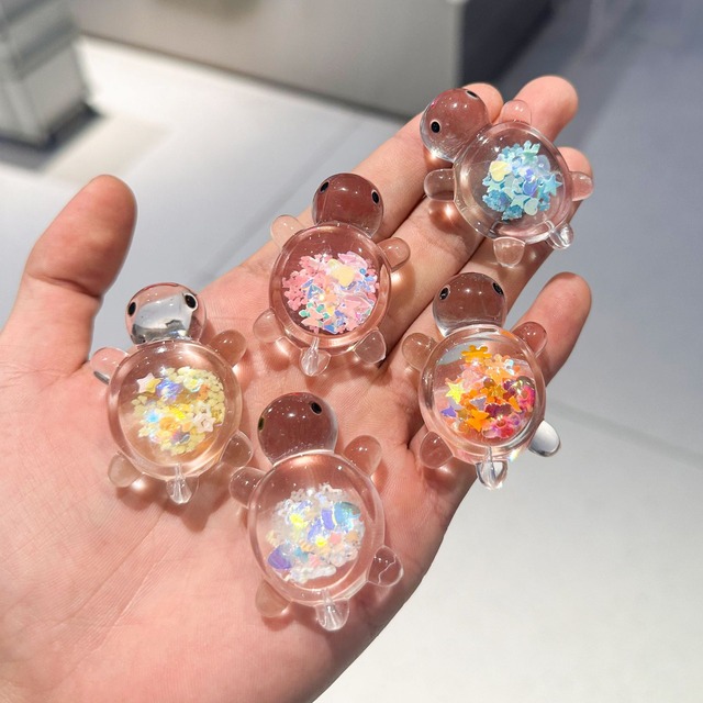 夜光スパンコールカメのDIYアクセサリーパーツ