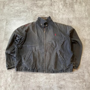 90s Polo by Ralph Lauren スイングトップ サンフェード ブラック 無地 マレーシア製 L jacket
