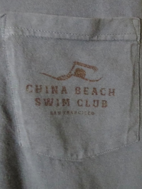 CHINA BEACH SWIM CLUB DEADMAN'S POINT POCKET LS TEE NEW RAILROAD 4