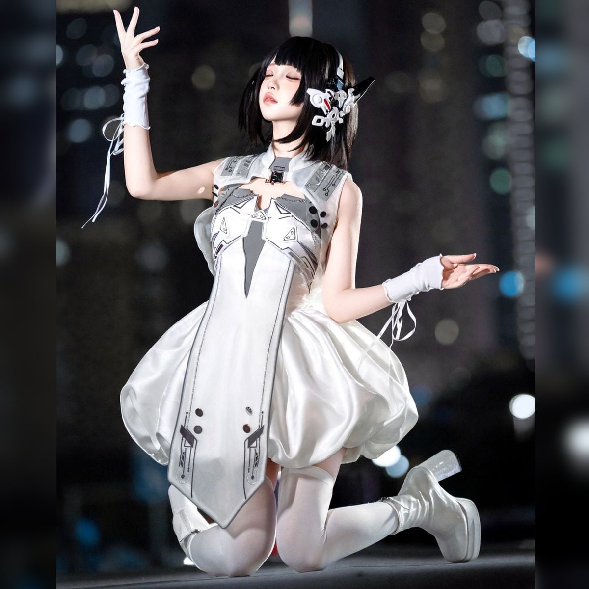 のぶを 白黒セット サイバーシグナル・ラインプリントセットアップ | Maiden's Rêve