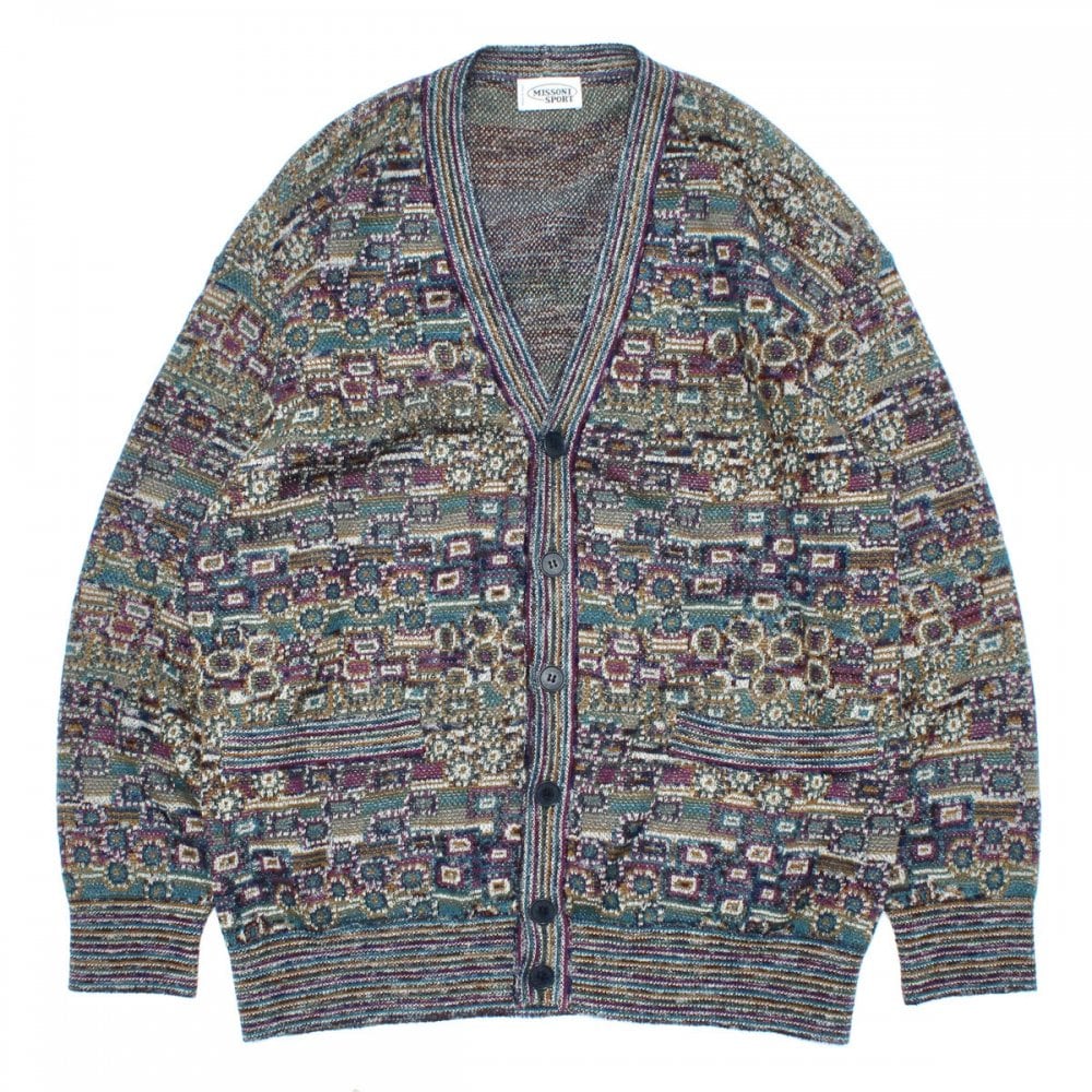 Vintage Jacquard Knit Cardigan [MISSONI SPORT Malerba] [Late 1980s-]  Multicolor | beruf
