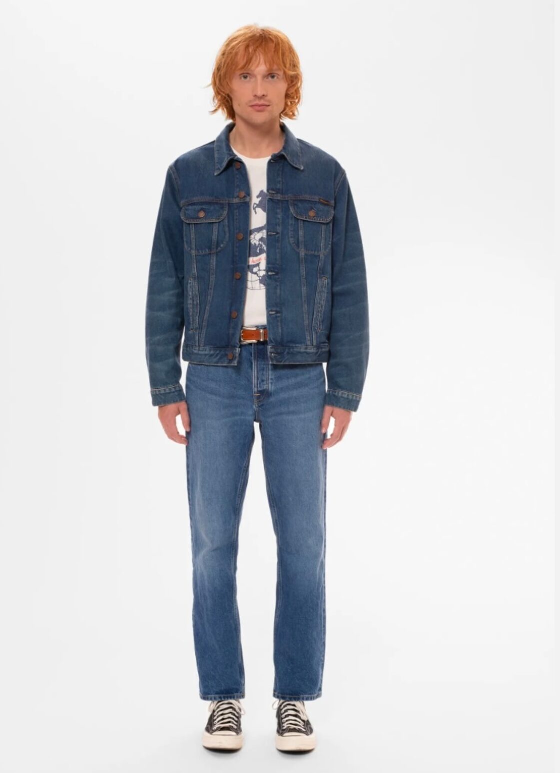 Nudie jeans ヌーディージーンズ Danny Greasy Denim Jacket Mid Blue 