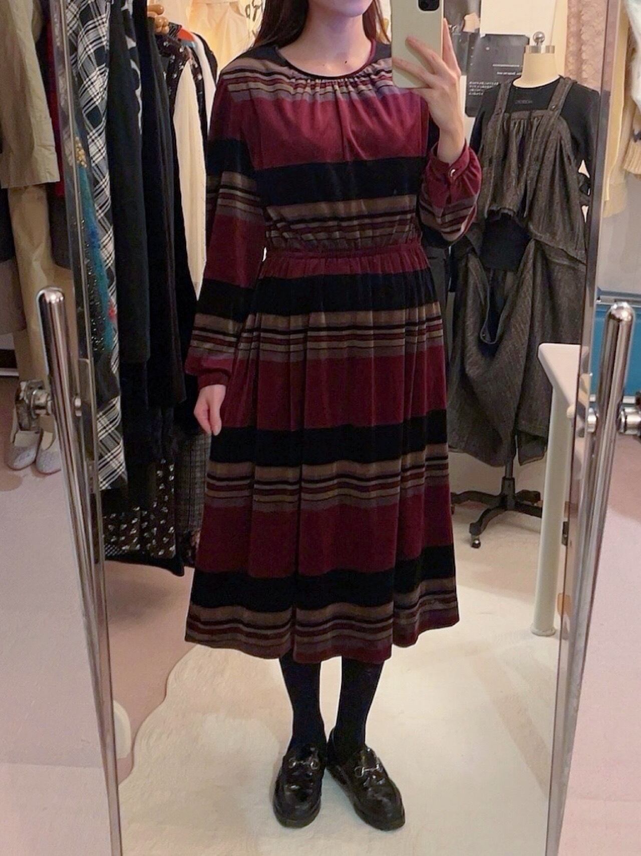 black bordeaux border velours one-piece