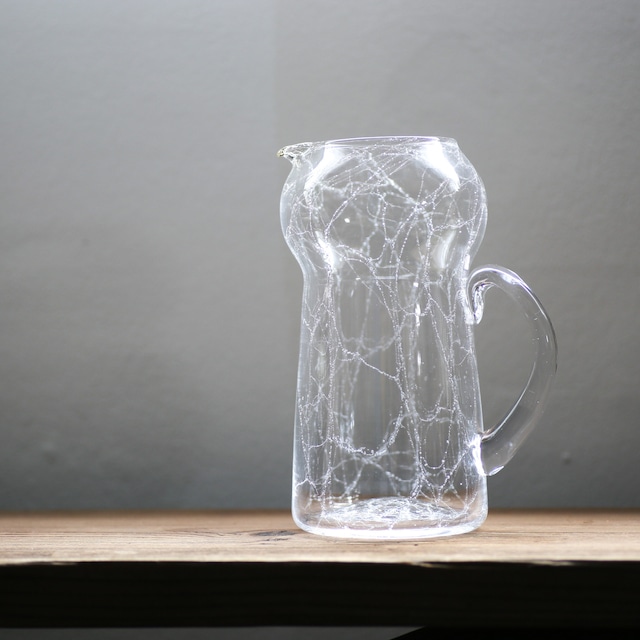 nora - glassworks - kokeshi pitcher M / clear (made in Japan)