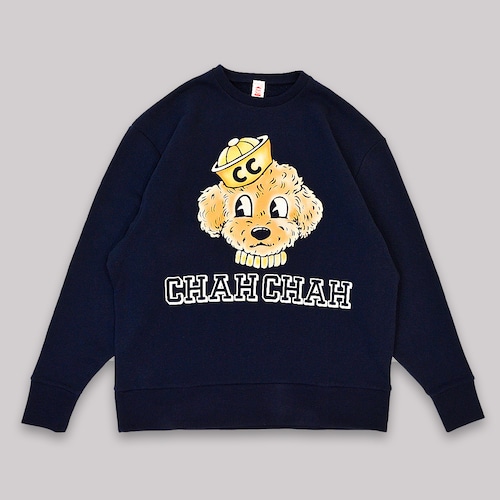 ”TSURI-URAKE"FLOCK PRINT SWEAT　-NAVY-