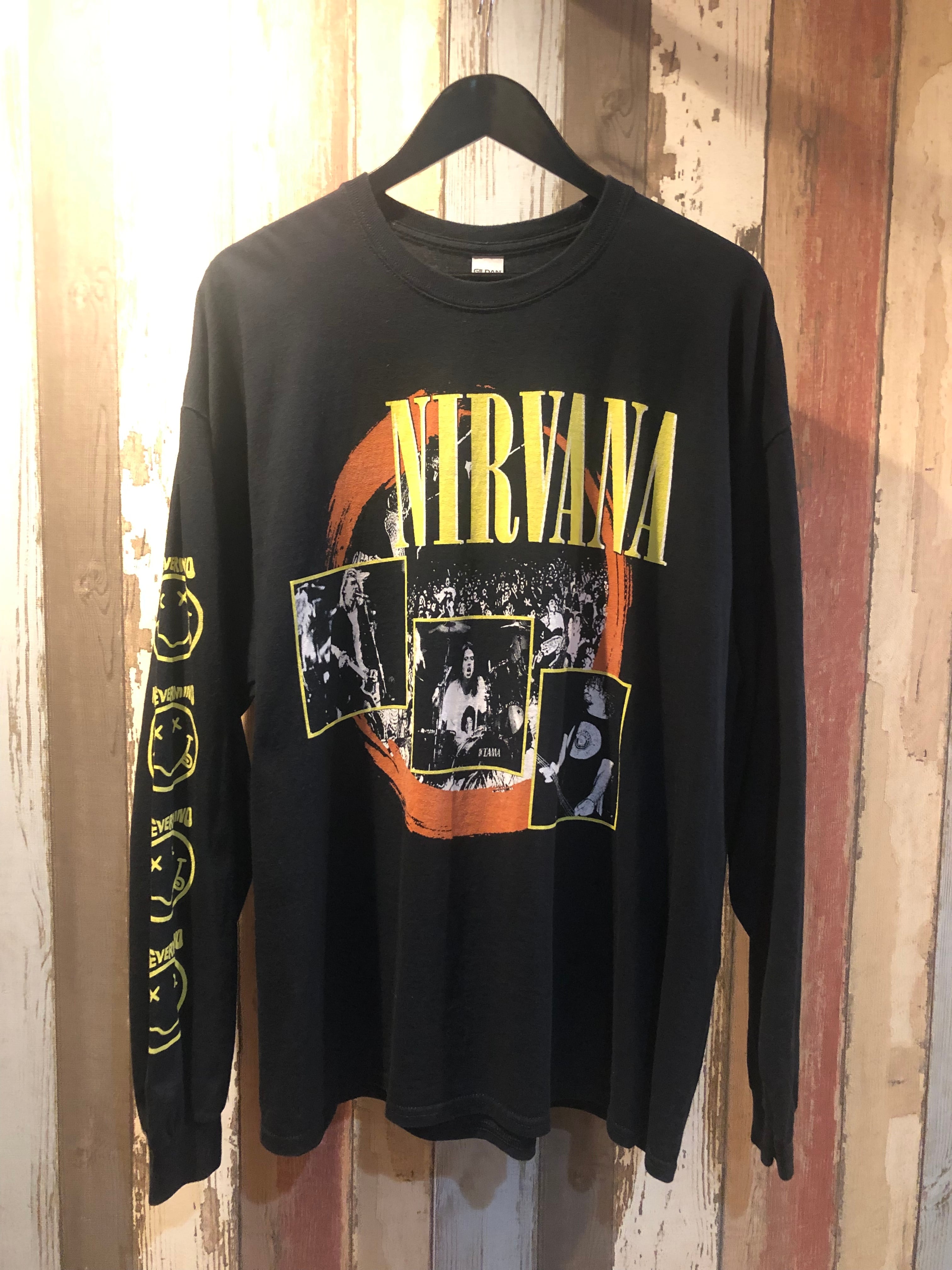 NIRVANA 飛び出せ BLEACH ロングスリーブ Tシャツ