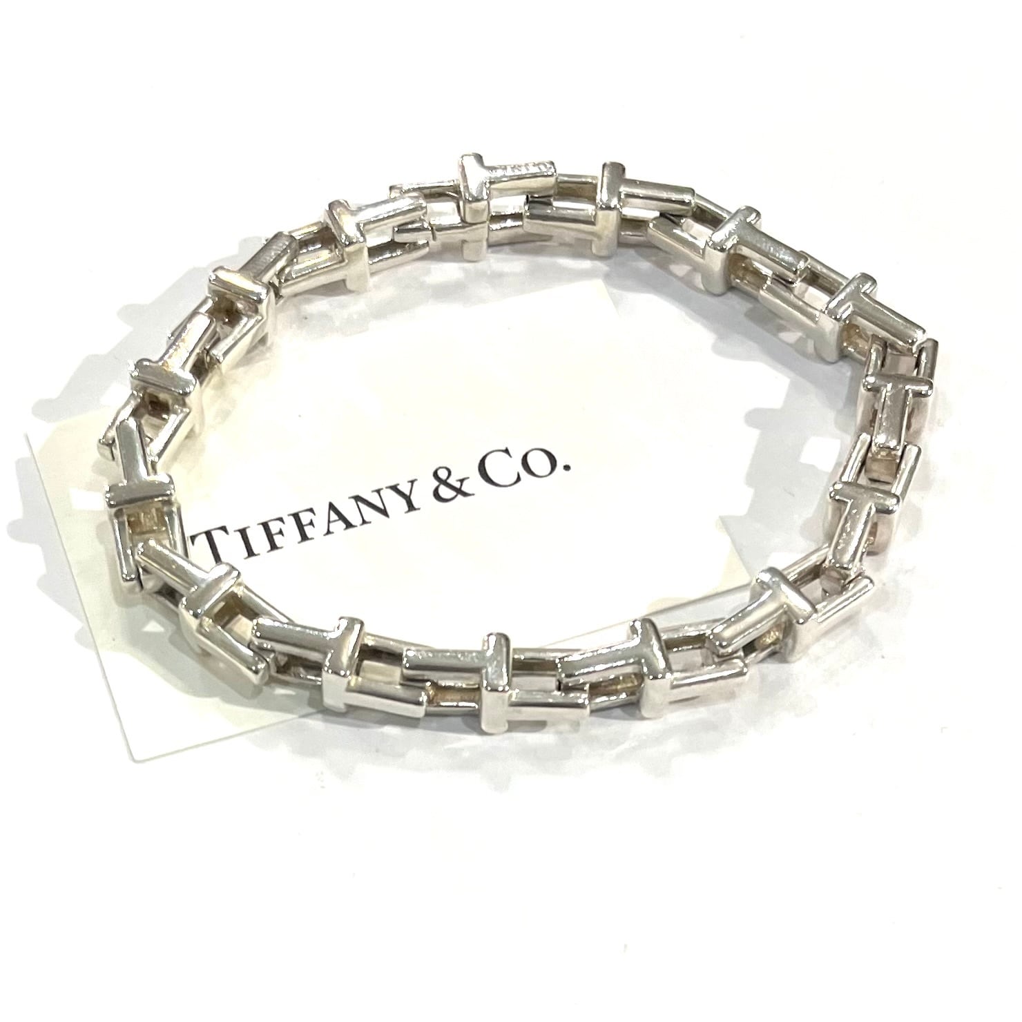 TIFFANY&Co. ティファニー ヴィンテージ シルバー ブレスレット 激レア【TIFFANY&CO. 】2616 ボリューム 重厚感Tモチーフ リンク