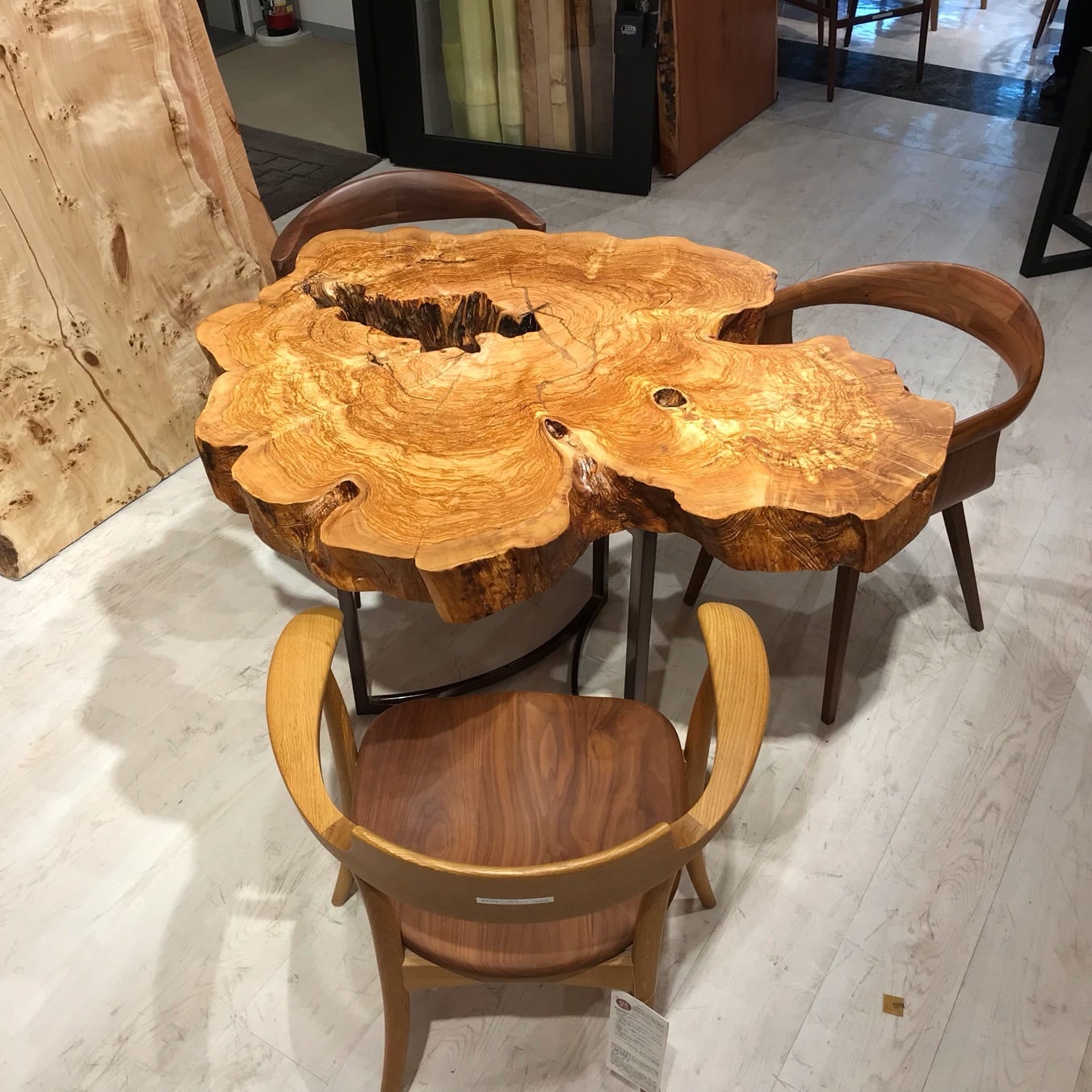 輪切り】オリーブ_1130×940×100_横浜店_テーブル天板/一枚板 262765