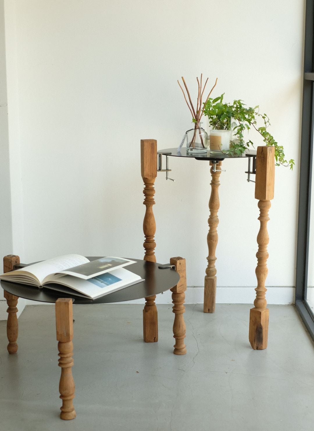 VONA wooden spindle CLAMP TABLE / HIGH | WEST VILLAGE TOKYO