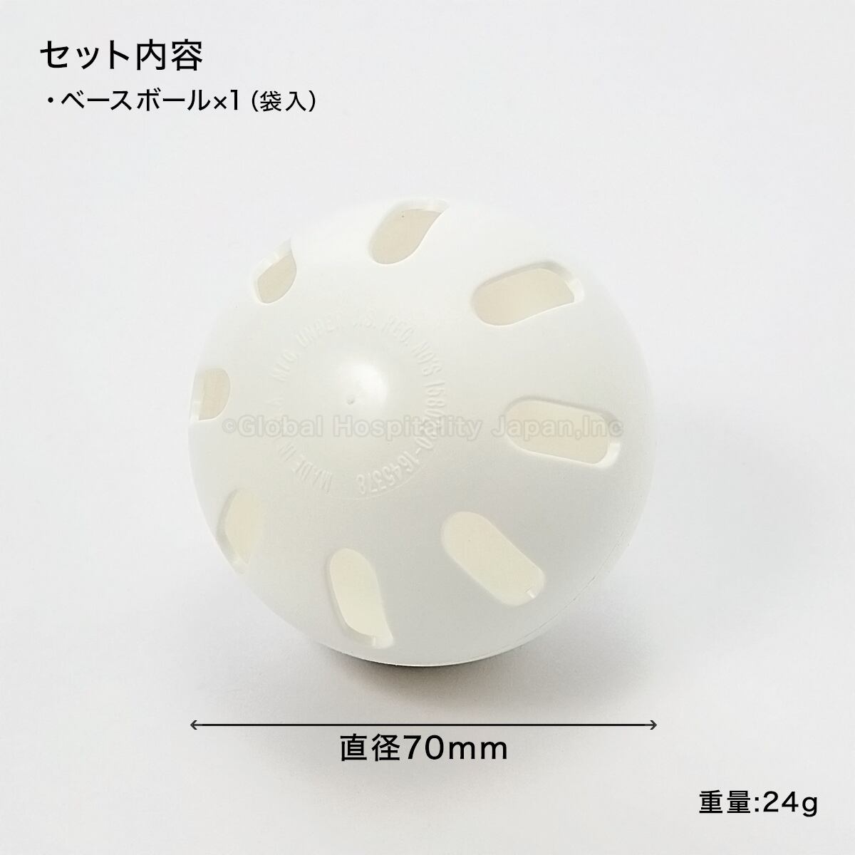 ウィッフルボール 1個  袋入 WIFFLE Ball