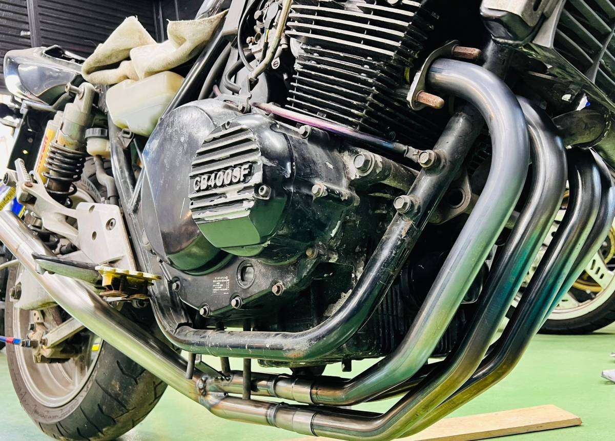 CB400SF NC39 飛燕 4-2-1 オリジナルマフラー メッキ サイレンサー 