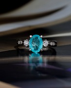 パライバトルマリンリング pt900 / 1.060ct / DA 0.250ct