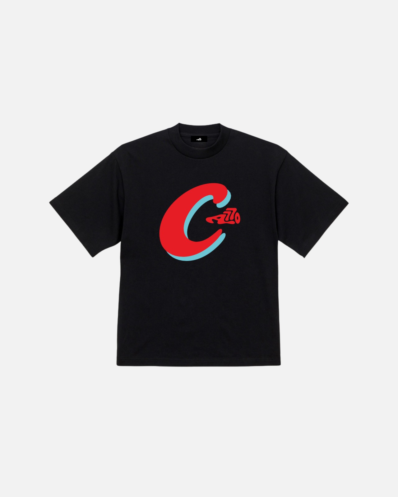 Aokicks × Crete｜Big C Rugged Tee - black/red