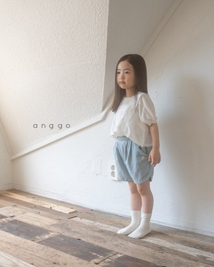 【anggo】クリーミーTシャツ ブラウン 80〜120cm  240710