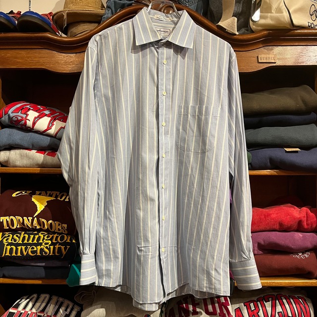 1990's Burberrys Stripe Long Sleeve Shirt 15 1/2 USA製 D1154