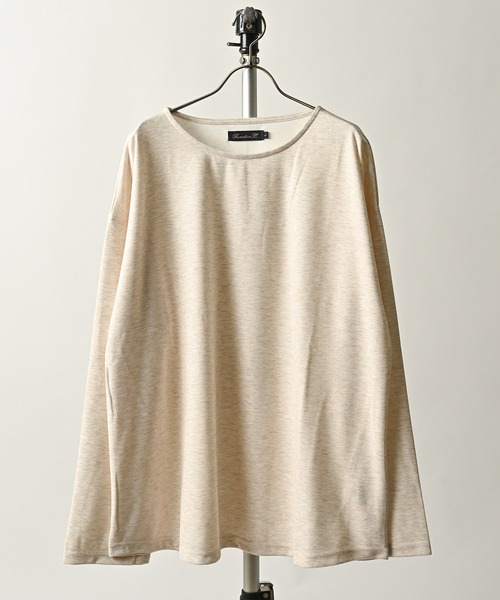 Revertical Boat neck long sleeve TEE (BEG) RV9118