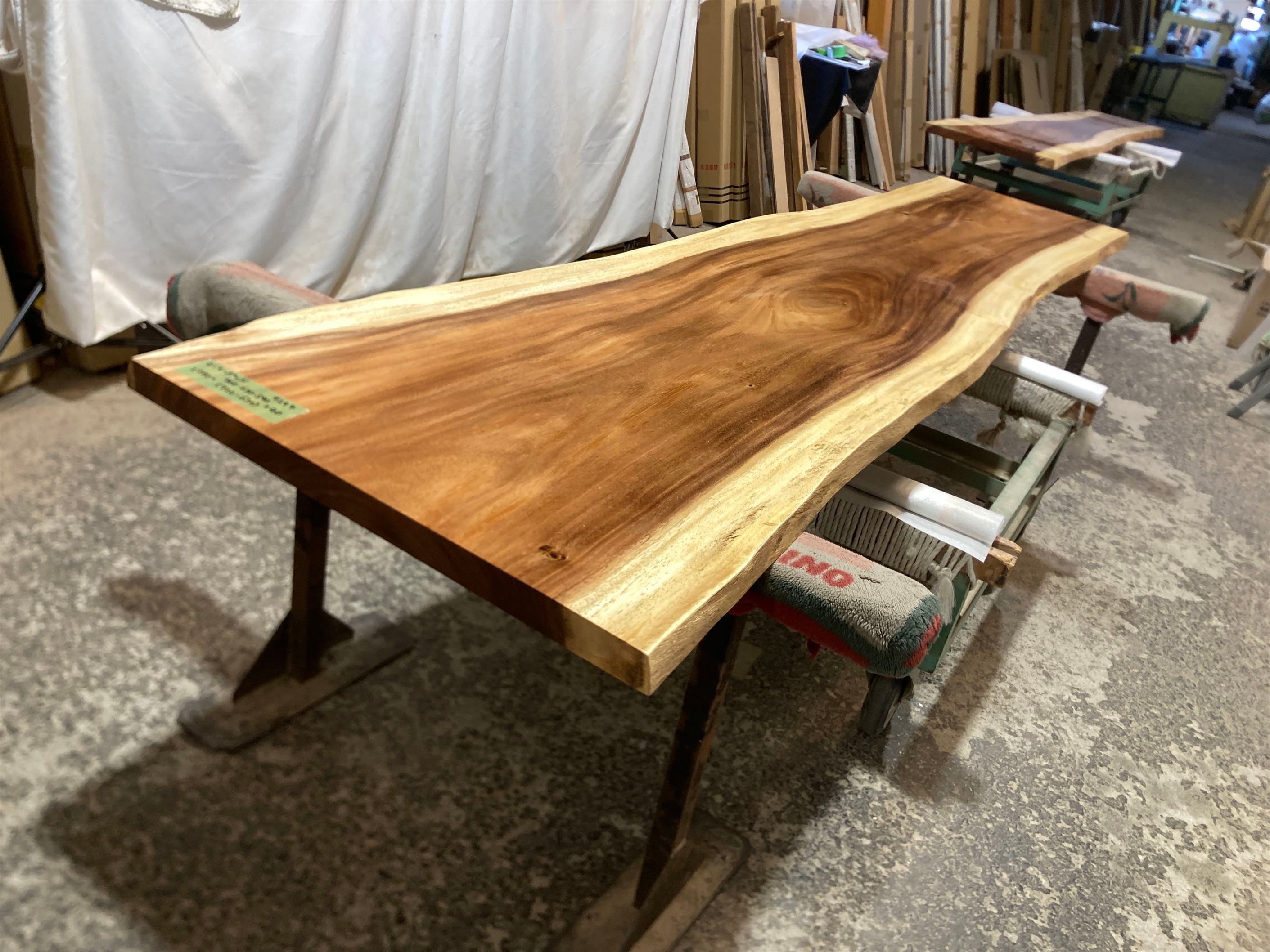 #ひのき #一枚板 NO29 モンキーポッド一枚板 ｜一枚板テーブル 通販｜大阪｜一枚板