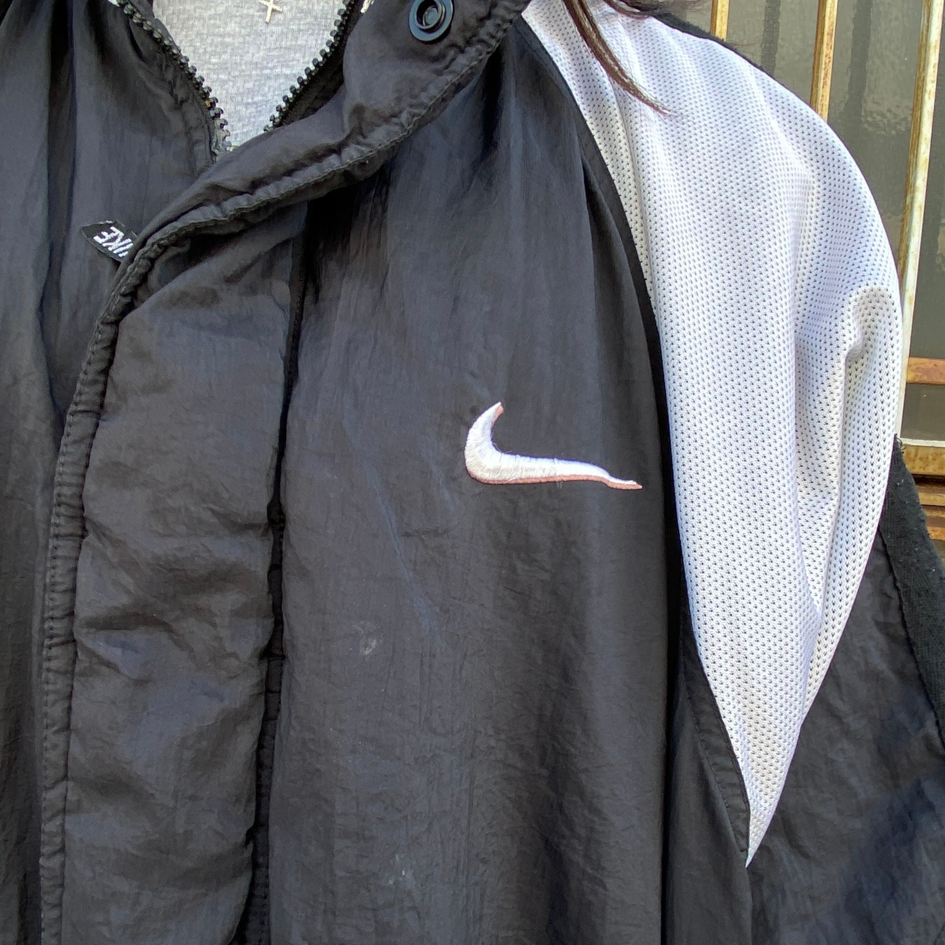 90年代 NIKE ナイキ ビッグスウォッシュ 刺繍ロゴ 中綿 ナイロン ...