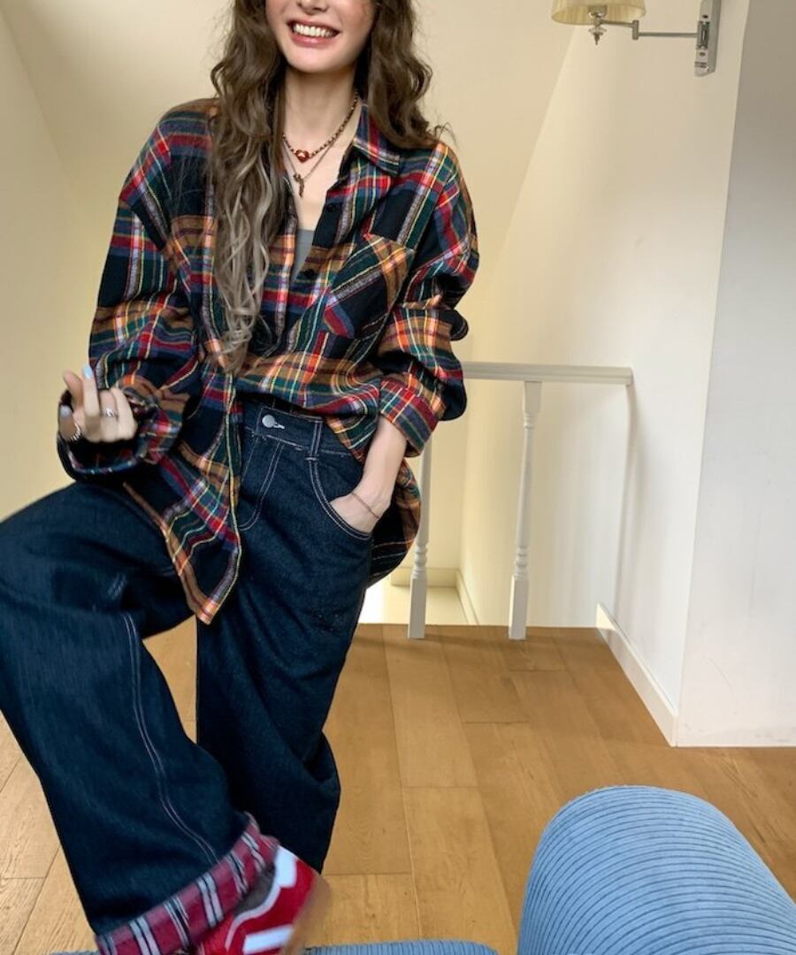 カラフル◆チェックシャツ【t-10432】