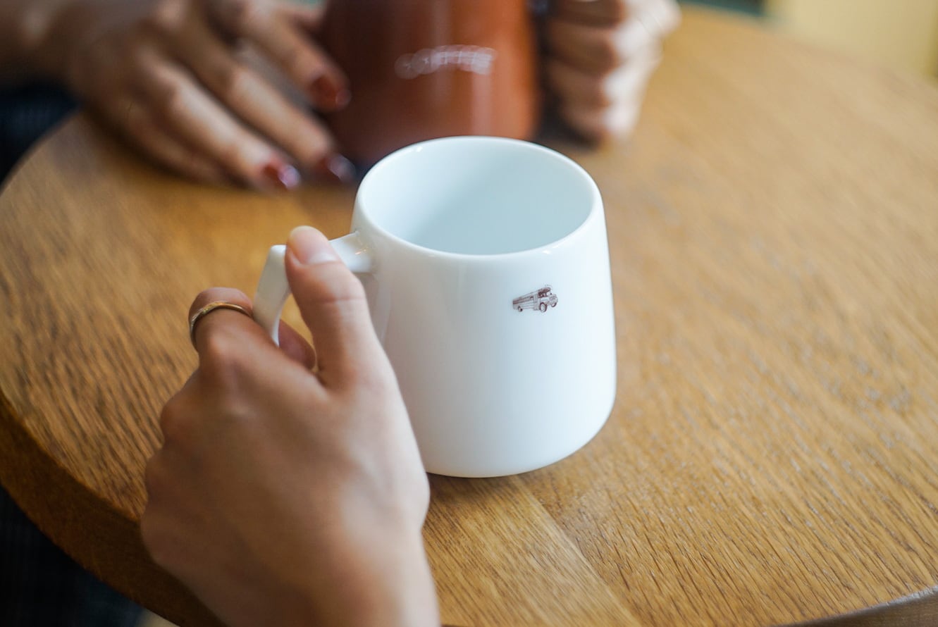 Sakai mug cup -White- | SCHOOL BUS ONLINE STORE