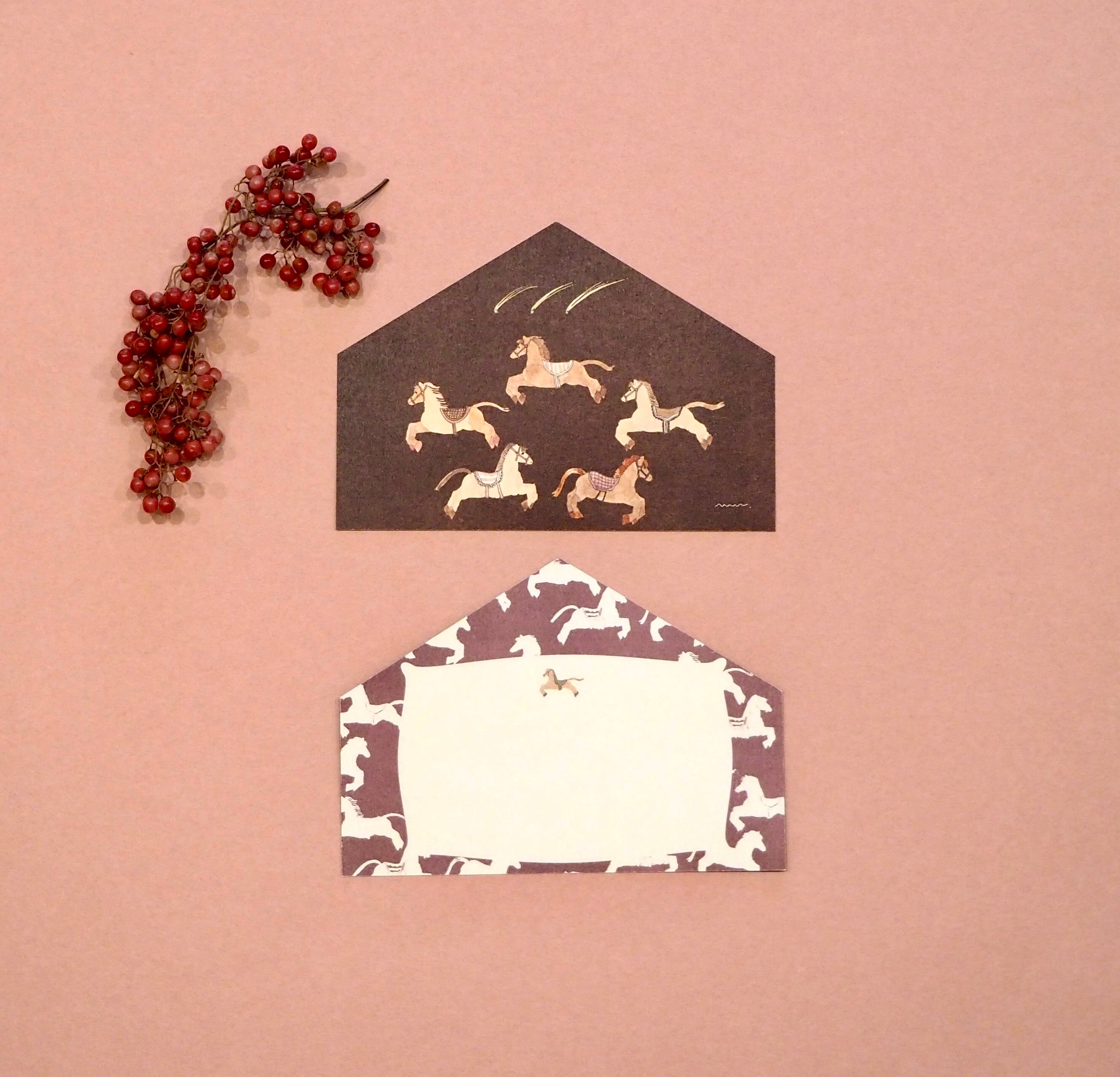 message card - horse