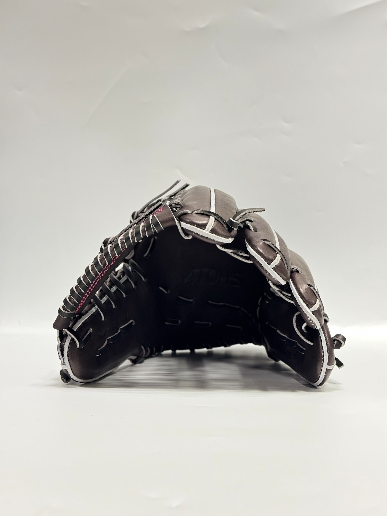 ATOMSーアトムズ 限定硬式グラブ 高校野球対応 外野手モデル 右投げ用 APLーUR007+型 Dブラウン×中白ブラウン・画像6