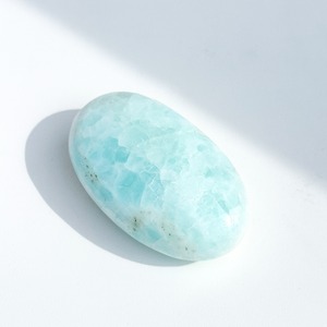 カリビアンブルーカルサイト パームストーン 85◇ Caribbian Blue Calcite ◇天然石・鉱物・パワーストーン・インテリア