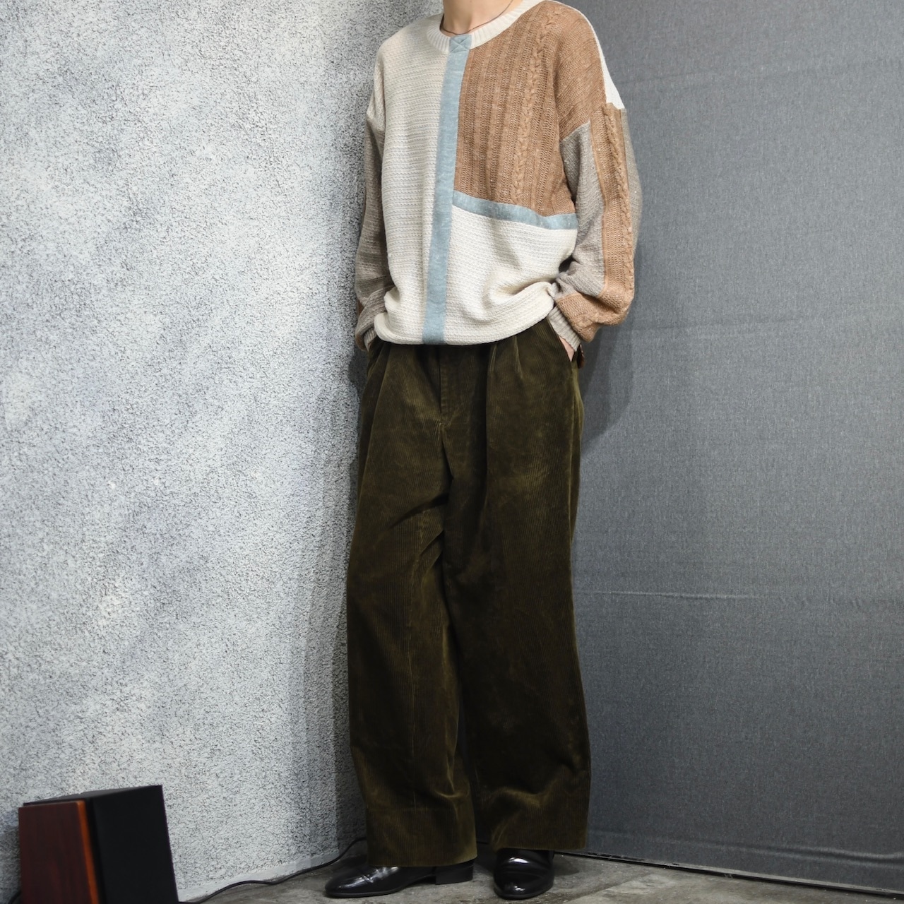 DUCA VISCONTI DI MODRONE khaki corduroy pants