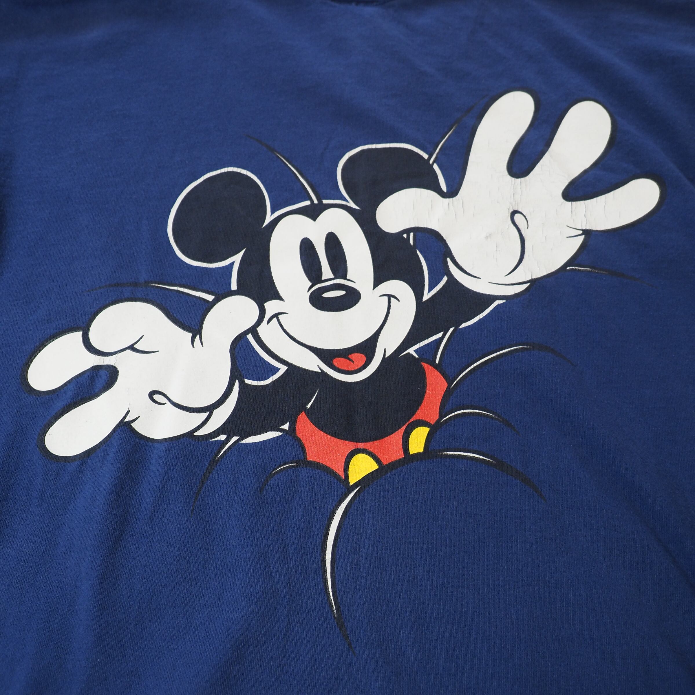 90s Mickey & Co Disney BIGシルエット紺 2XL 極美品 90s USA製】Mickey&Co. Double Sided Graphic T-shirt | PAY ID