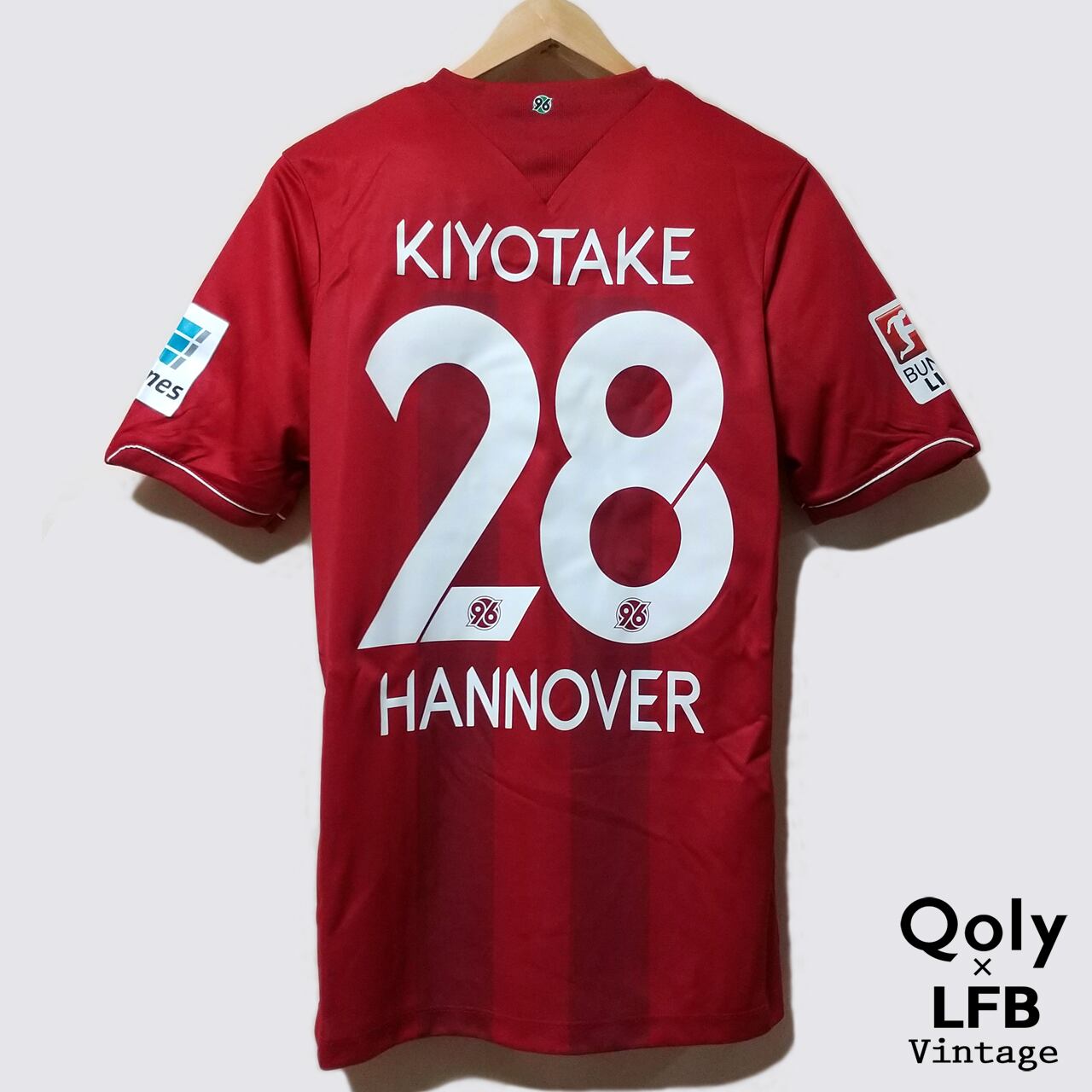 JAKO ヤコ ハノーファー96 赤 清武弘嗣 ユニフォーム ゲームシャツ ハノーファー96 2014-15 Jako ホーム半袖 ユニフォーム リーグバッジ