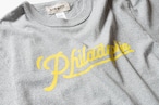 ［bibmilk］3/4スリーブベースボールTシャツ Philadelphia レディス｜ヘザーグレー