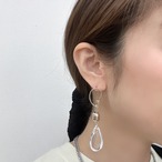 クリアドロップピアス　大きめサイズ　プチプラ　bittersweet