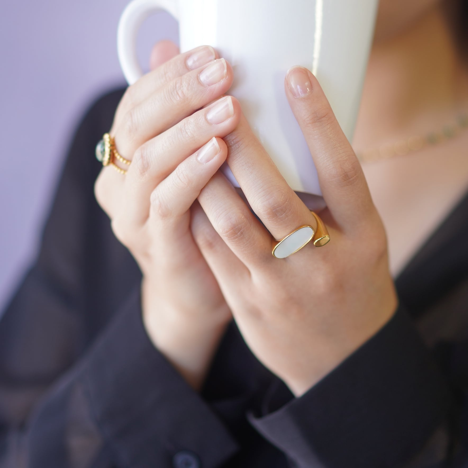 ホワイトシェル・リング | jojono